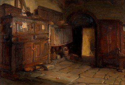 A Breton Cottage Interior by Jonathon Pratt
