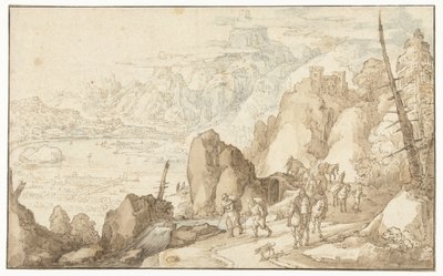 Landscape with travelers by Joos de Momper (II)