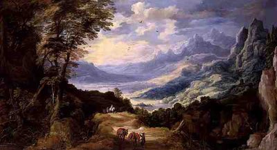 Landscape with Travellers by Joos or Josse de The Younger Momper