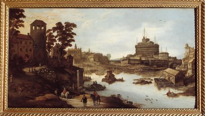 View of the Tiber and the Castel Sant