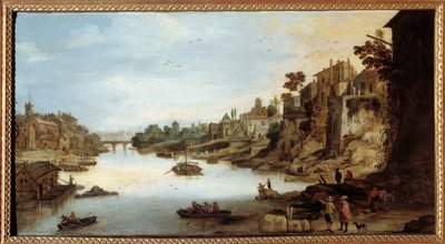 View of the Tiber in Rome by Joos or Josse de The Younger Momper
