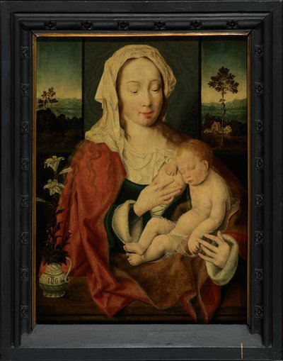 Holy Virgin with Sleeping Baby Jesus by Joos van Cleve