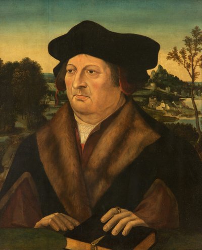 Portrait of a Gentleman in a Landscape by Joos van Cleve