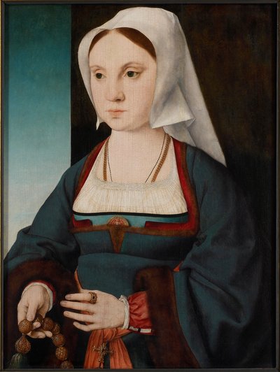 Portrait of a Young Lady with a Rosary by Joos van Cleve