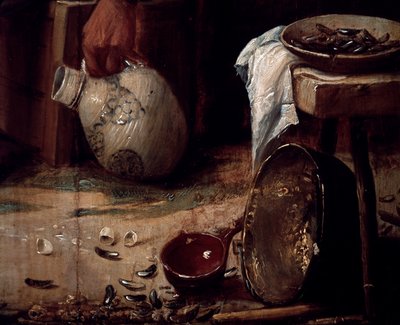 Spring or Lunch of mussels (detail) by Joos van Craesbeeck