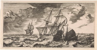 A Pilot Boarding a Ship by Joost van Geel