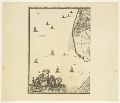 Map of the Meuse from Rotterdam to the North Sea (First Part) by Joost van Geel