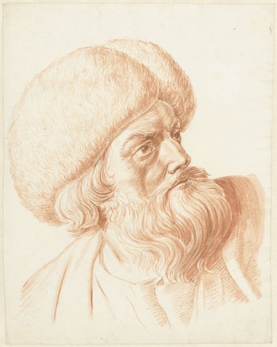 Head of a Man with a Fur Hat by Jordanus Hoorn