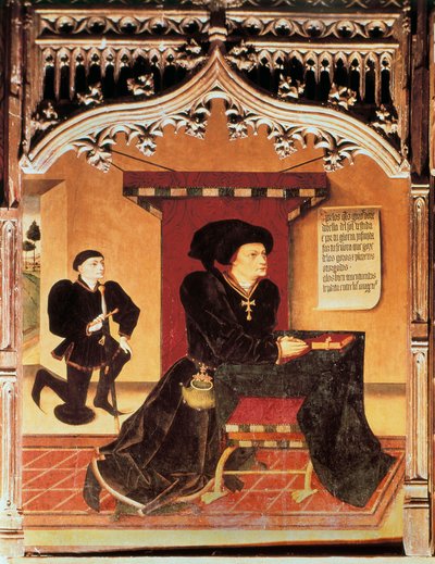 Portrait of Inigo Lopez de Mendoza, Marquis of Santillana by Jorge Ingles