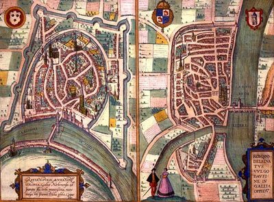 Maps of Grenoble and Romans-sur-Isere, from 