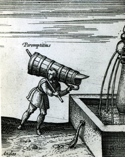 An Apprentice Fetching Water from a Fountain (detail) by Joris Hoefnagel