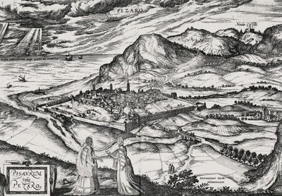 City of Pesaro, engraving by Joris Hoefnagel by Joris Hoefnagel