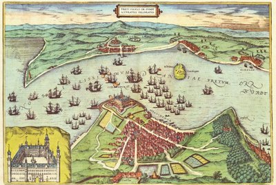 Elsinore, Denmark, from Civitates Orbis Terrarum by Georg Braun and Frans Hogenburg, c.1572 by Joris Hoefnagel