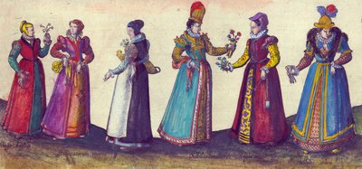 English Women of the Elizabethan Era, 1598 by Joris Hoefnagel