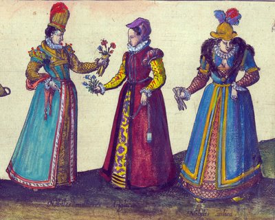 English Women of the Elizabethan Era (detail) by Joris Hoefnagel