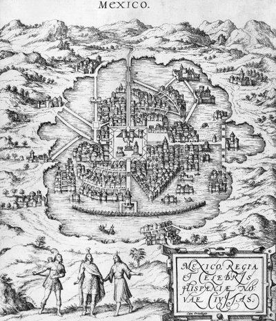 Map of Mexico, illustration from 