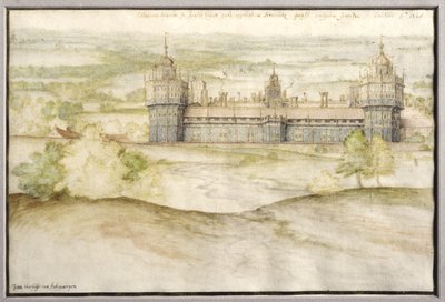 View of Nonsuch Palace in Surrey by Joris Hoefnagel