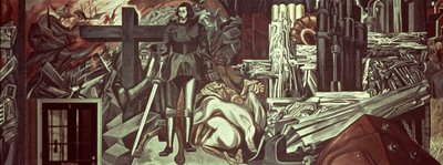 Cortez and the Cross, from The Epic of American Civilization by José Clemente Orozco