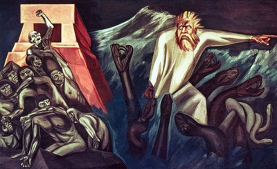 Departure of Quetzalcoatl, from The Epic of American Civilization by José Clemente Orozco