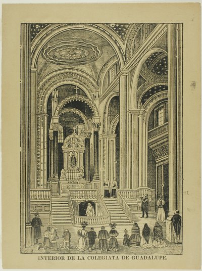 Interior of the Collegiate Church of Guadalupe by José Guadalupe Posada