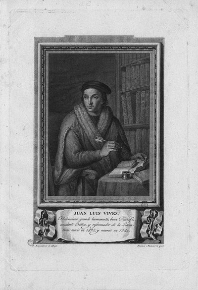 Portrait of Juan Luis Vives, 1492-1540, 1791 by Jose Lopez Enguidanos