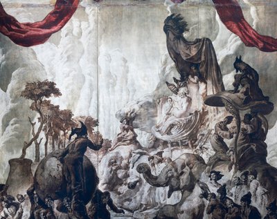 Decoration in the ballroom of Hotel Wandel in Paris, 20th century by José María Sert