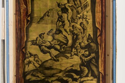(detail) from Aventures de Simbad de Marin: Meurtre de Jeune Rokh by José María Sert