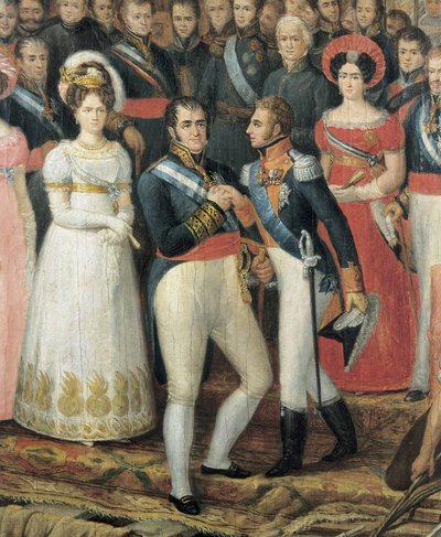 The embarkation of Ferdinand VII in Puerto de Santa Maria, in 1823 by José Aparicio