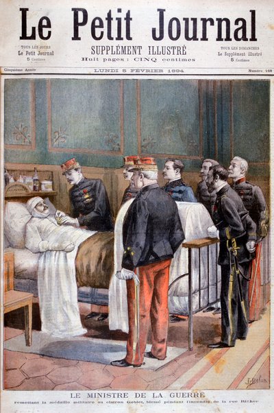 The French Minister for War giving a military decoration by Jose Belon