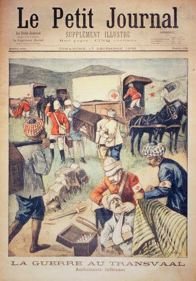 The War in the Transvaal: Indian Ambulances, front cover of Le Petit Journal, 17 December 1899 by Jose Belon