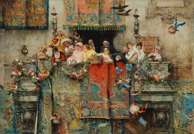 The Carnival in Rome by Jose Benlliure y Gil