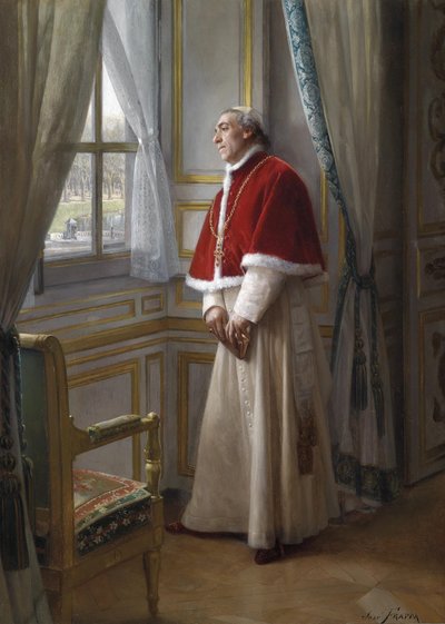 A Cardinal Waiting at a Window by Jose Frappa