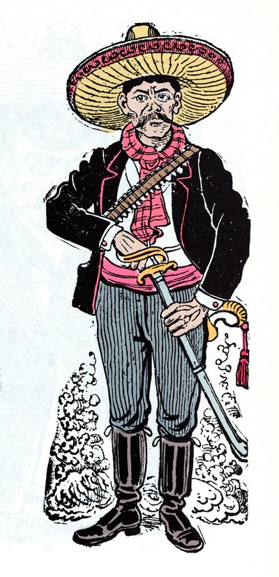Mexican Revolution (1910-1920) - Salazar Amador, Revolutionary Follower of Emiliano Zapata (Xylography by Jose Guadalupe Posada) by José Guadalupe Posada