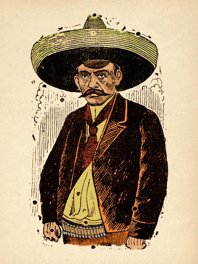 Mexican Revolution - Emiliano Zapata, c.1910-1912 by José Guadalupe Posada
