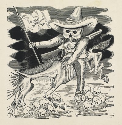 The Great Skull of Emiliano Zapata, c.1911-16, printed 1930 by José Guadalupe Posada