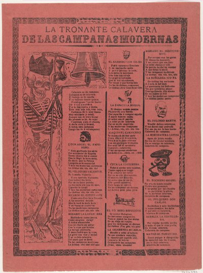 The Thundering Skeleton of the Modern Bells by José Guadalupe Posada