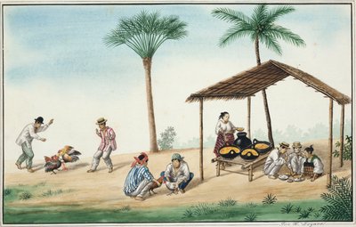 Manila and its Environs: A Foodstall on a Street by Jose Honorato Lozano