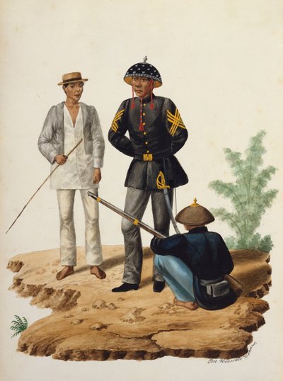 Manila and its Environs: Officers of the Civil Guard by Jose Honorato Lozano