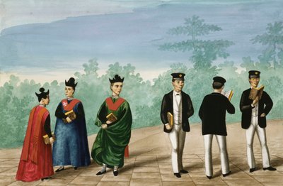 Manila and its Environs: Students from Different Colleges by Jose Honorato Lozano