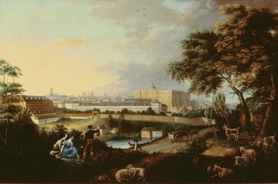 View of the Royal Palace in Madrid from the Principe Pio Mountain by Jose Maria Avrial Y Flores