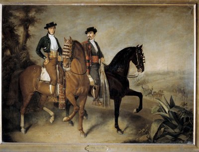 The Two Horsemen, 19th Century by Jose Roldan