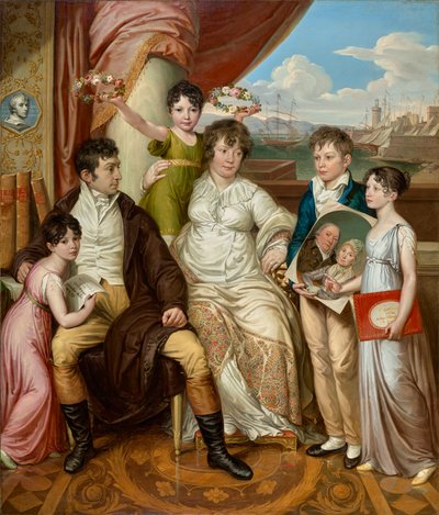 The Family of the Merchant Johann Christian Edler von Bruchmann by Josef Abel