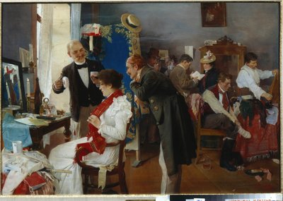 In the Dressing Room by Josef Douba