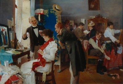 In the Dressing Room by Josef Douba