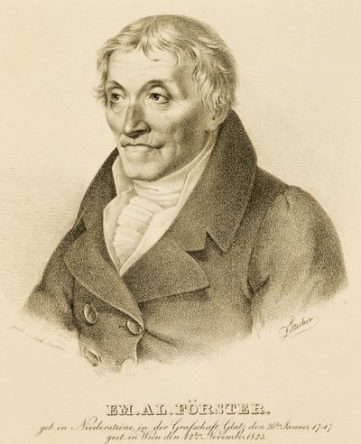 Portrait of Emanuel-Aloys Forster (1748-1823), composer and teacher of counterpoint by Josef Eduard Teltscher