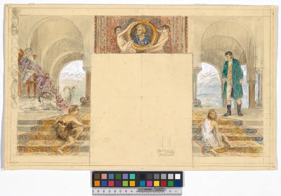 King of the Alps and Enemy of Mankind (Design for the Ferdinand Raimund Cycle (King of the Alps and Enemy of Mankind) at Schloss Kogl, Attergau) by Josef Engelhart