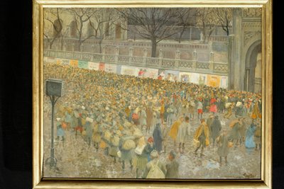 The North Station on Nov. 8, 918 by Josef Engelhart