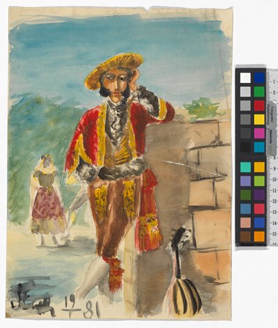Costume Figures (Spaniards?) by Josef Engelhart
