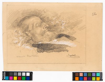 Portrait of the Choir Master and Composer Eduard Kremser on His Deathbed by Josef Engelhart