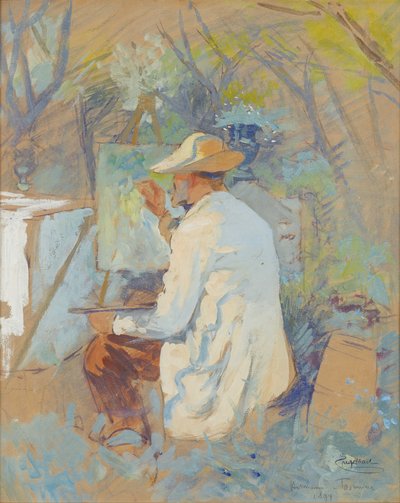 Theodor von Hörmann Painting in Taormina by Josef Engelhart